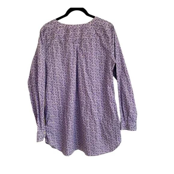2/$25 XS Duluth Trading Wrinklefighter Button Down Long Sleeve Tunic Top pocket - Picture 6 of 10
